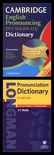 Covers of two pronunciation dictionaries