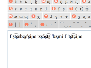 screenshot of the IPA keyboard